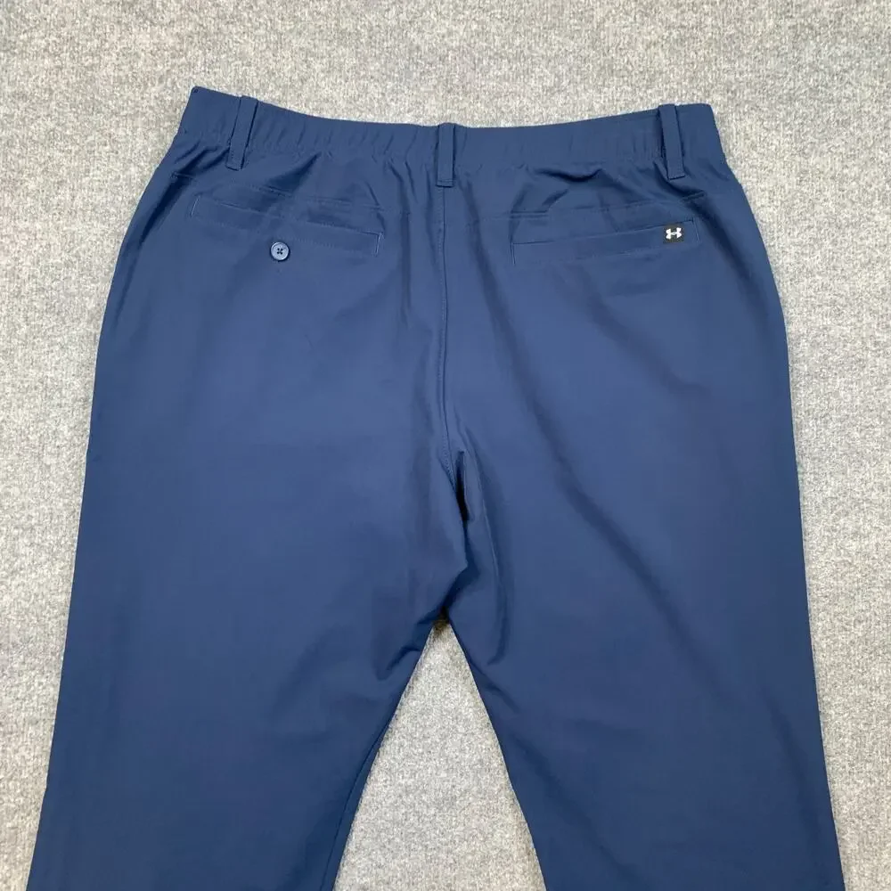 Under Armour Pants Mens 38 Prussian Blue Drive Performance Golf Four Way Stretch